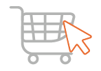 shopping cart with mouse cursor